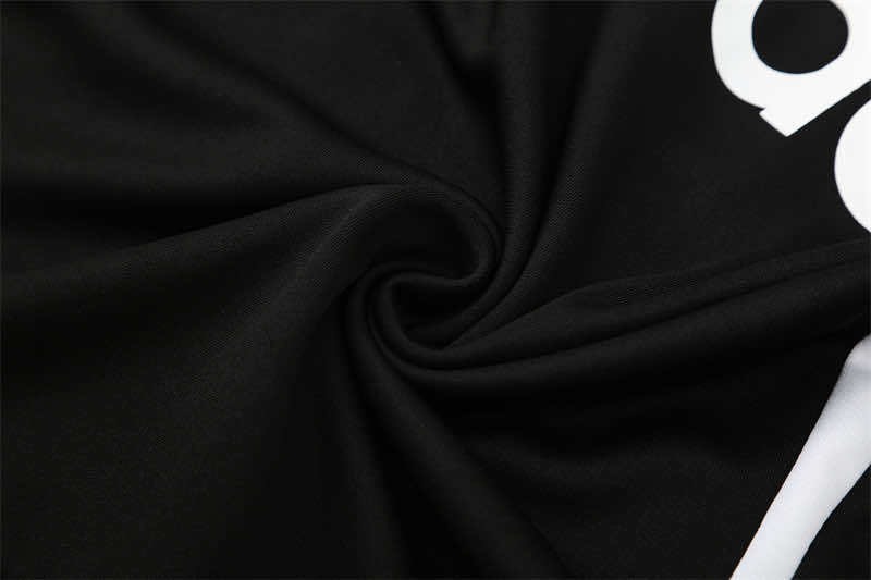 0809 season Real Madrid CF black Half pull training suit