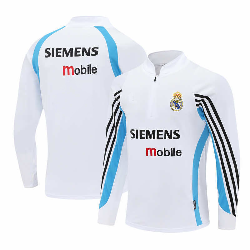 0304 season Real Madrid CF white Half pull training suit