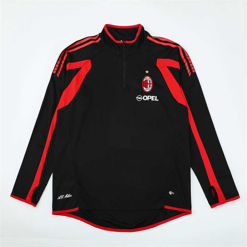 0506 season A.C. Milan black Half pull training suit