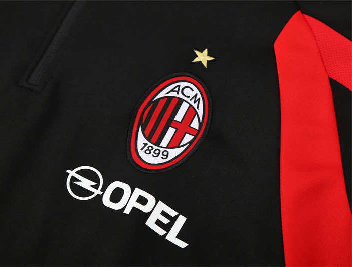 0506 season A.C. Milan black Half pull training suit