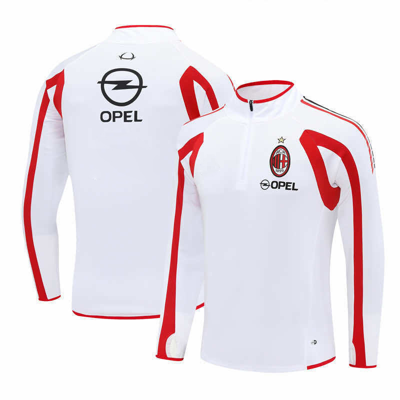 0506 season A.C. Milan white Half pull training suit