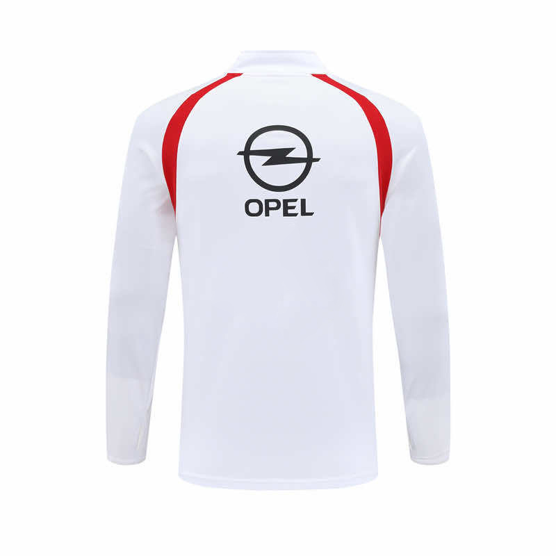 0304 season A.C. Milan white Half pull training suit
