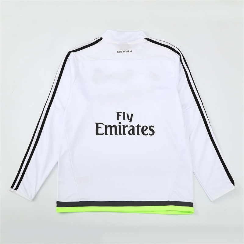 1516 season Real Madrid CF white Half pull training suit