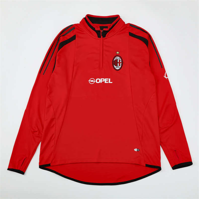 0506 season A.C. Milan red Half pull training suit