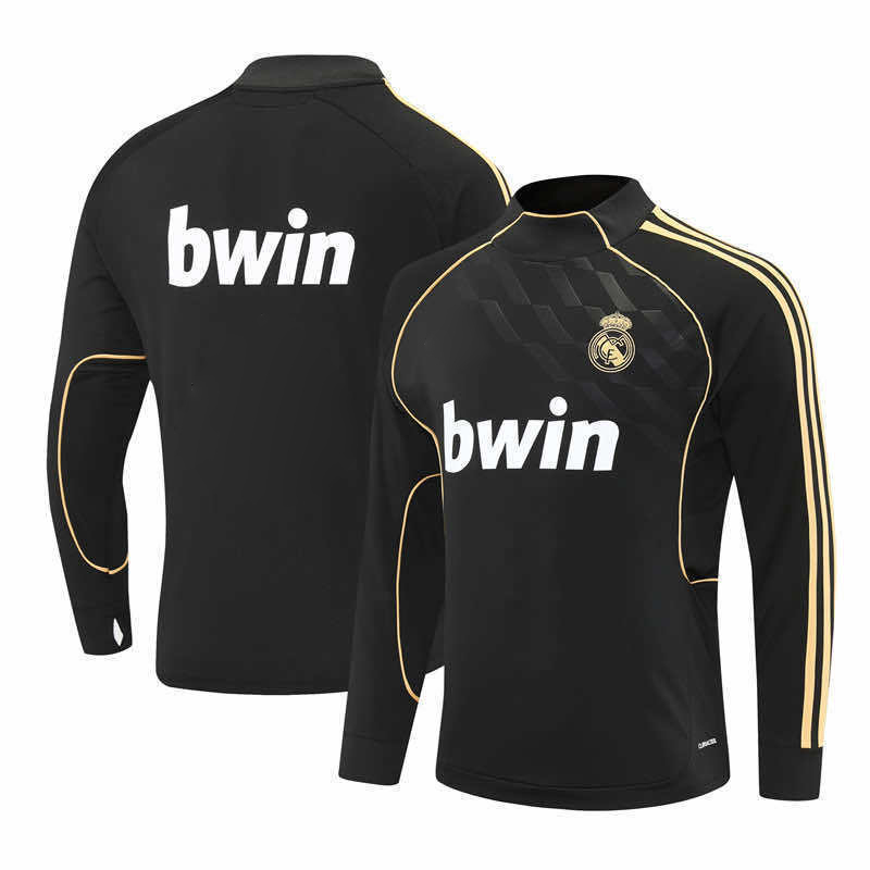 1112 season Real Madrid CF black Half pull training suit
