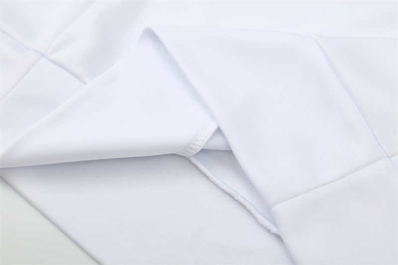 0809 season Real Madrid CF white Half pull training suit