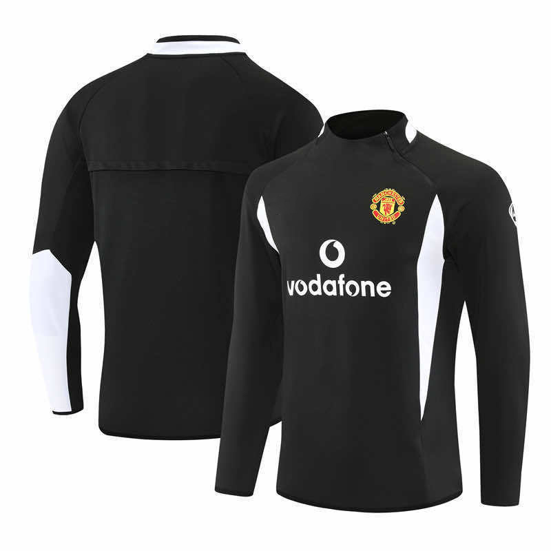 0203 season Manchester United F.C. black Half pull training suit