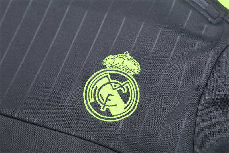 1516 season Real Madrid CF grey Half pull training suit