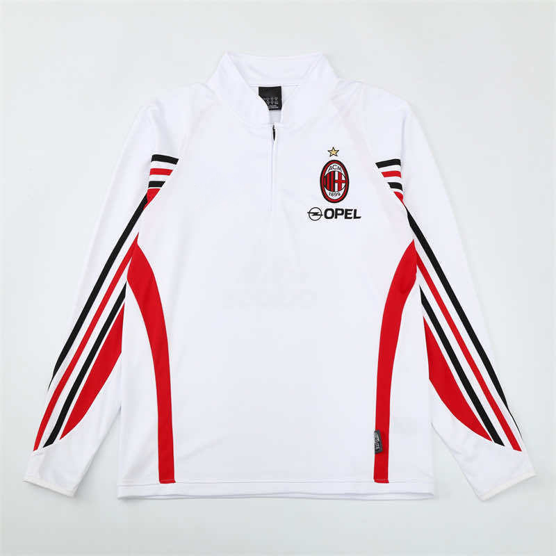 0304 season A.C. Milan white Half pull training suit