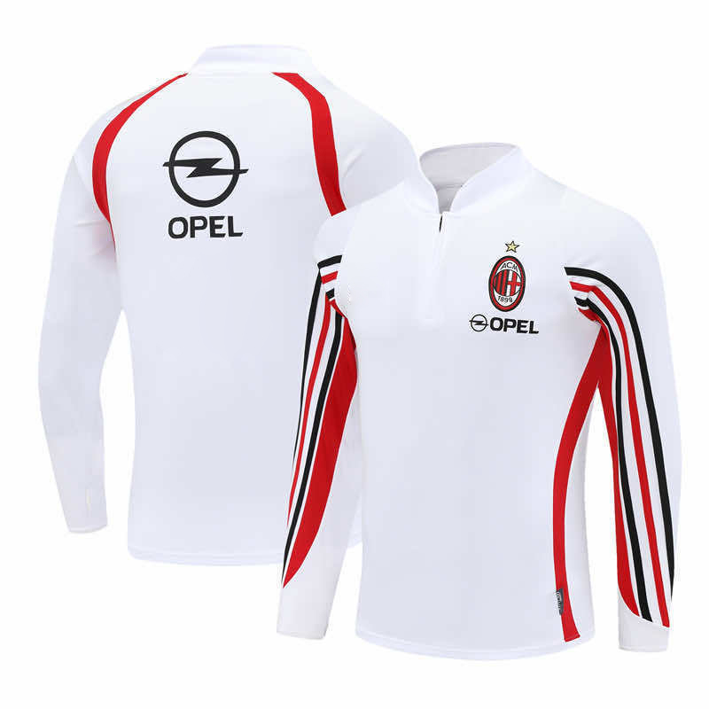0304 season A.C. Milan white Half pull training suit