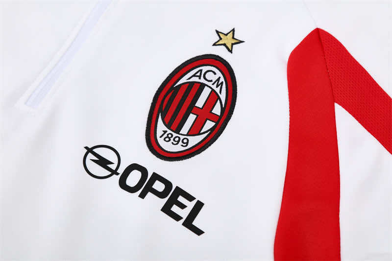 0506 season A.C. Milan white Half pull training suit