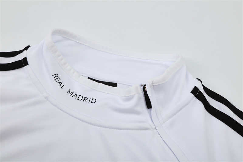 1314 season Real Madrid CF white Half pull training suit
