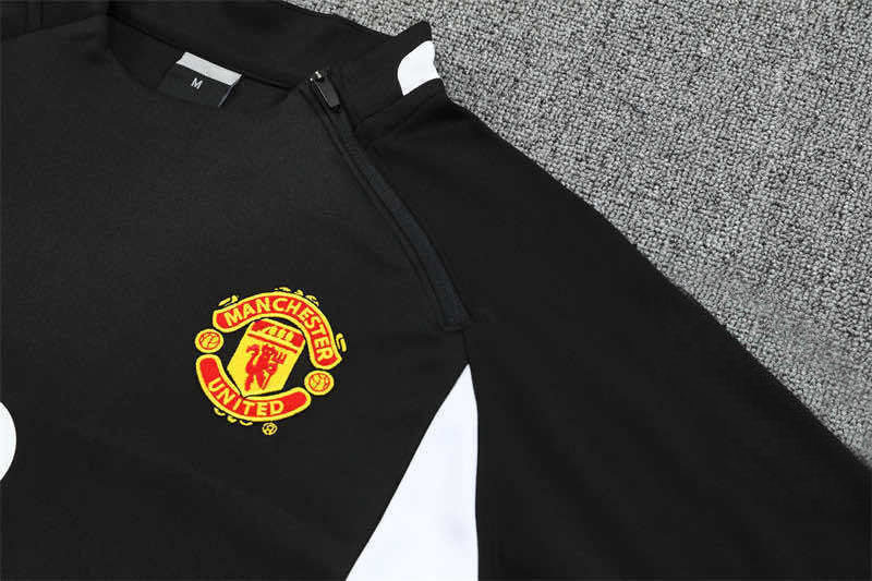 0203 season Manchester United F.C. black Half pull training suit