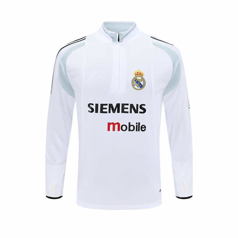 0405 season Real Madrid CF white Half pull training suit