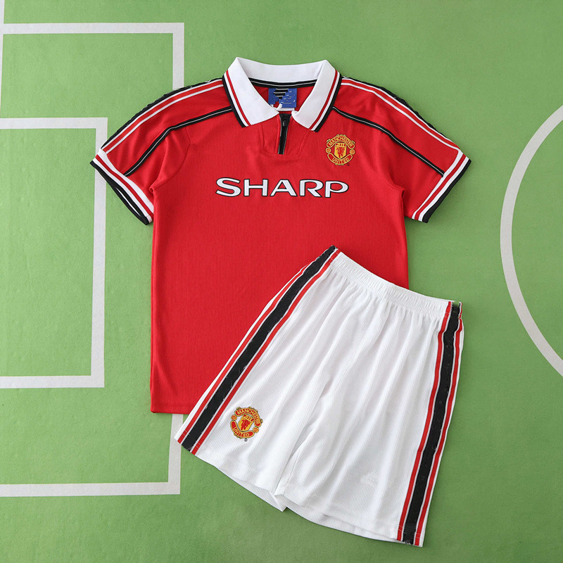 1998 Manchester United F.C. home retro Kids kit