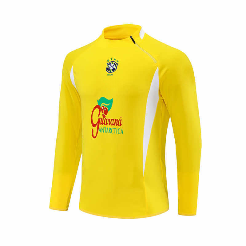 2002 season Brazil yellow Half pull training suit
