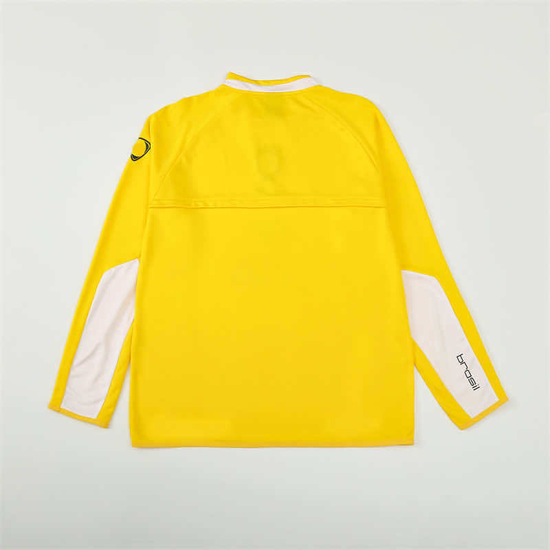 2002 season Brazil yellow Half pull training suit