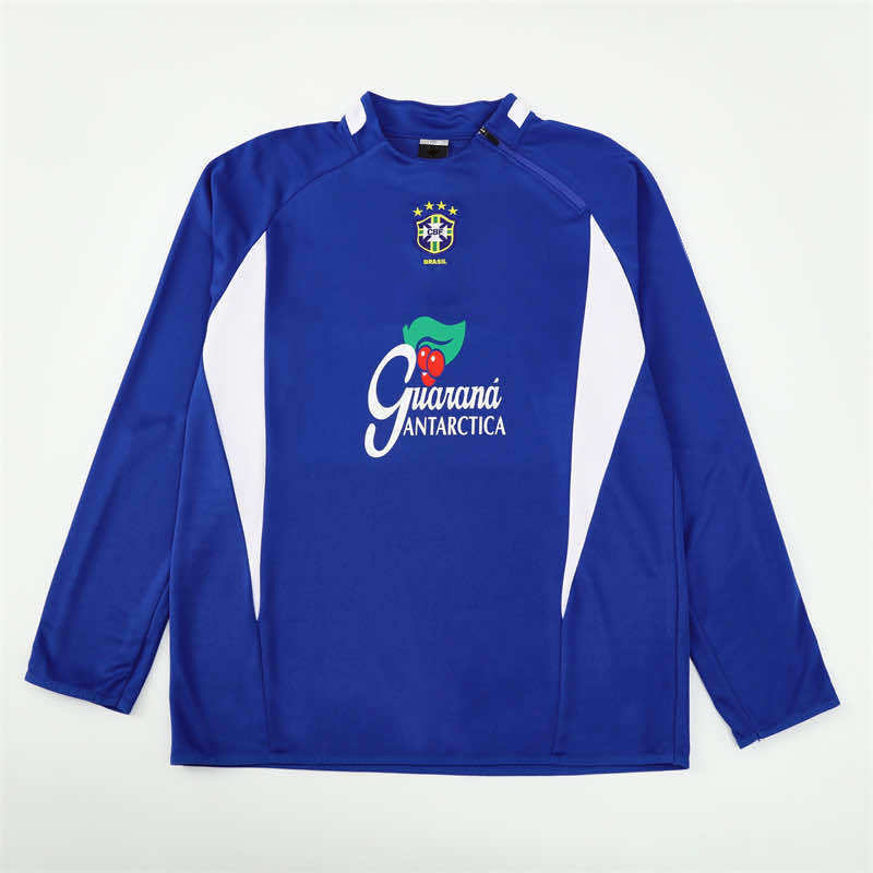 2002 season Brazil blue Half pull training suit