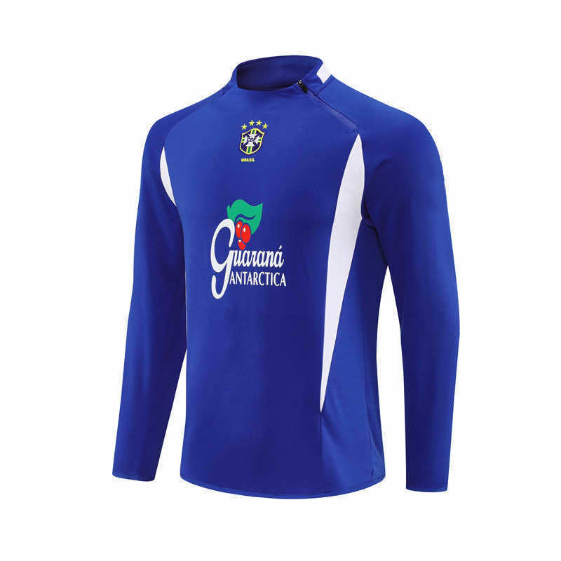 2002 season Brazil blue Half pull training suit