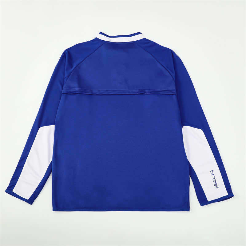 2002 season Brazil blue Half pull training suit