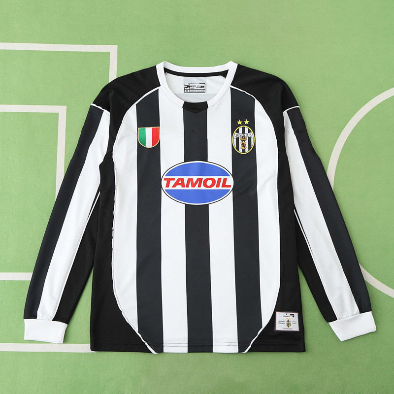 0203 season Juventus F.C. home Long sleeved retro Fan version