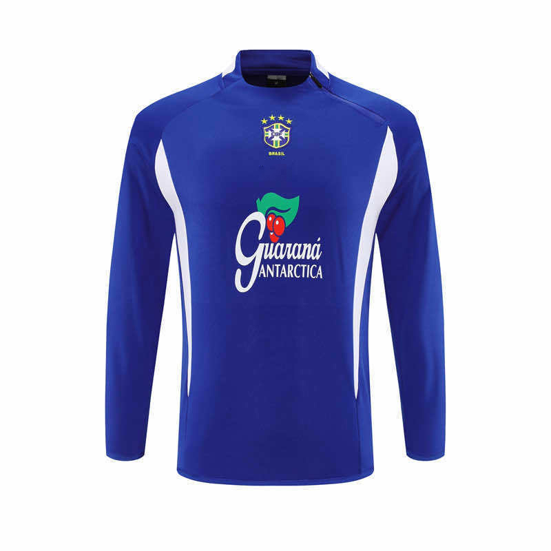 2002 season Brazil blue Half pull training suit