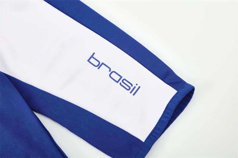 2002 season Brazil blue Half pull training suit