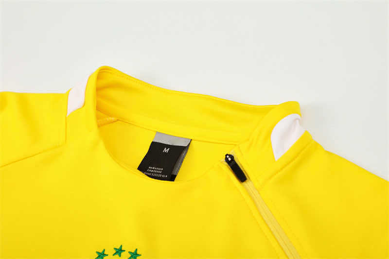 2002 season Brazil yellow Half pull training suit