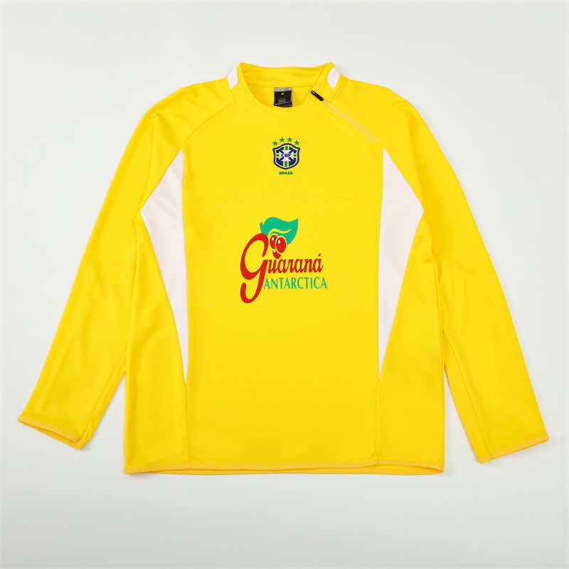 2002 season Brazil yellow Half pull training suit