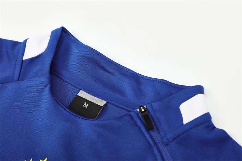 2002 season Brazil blue Half pull training suit