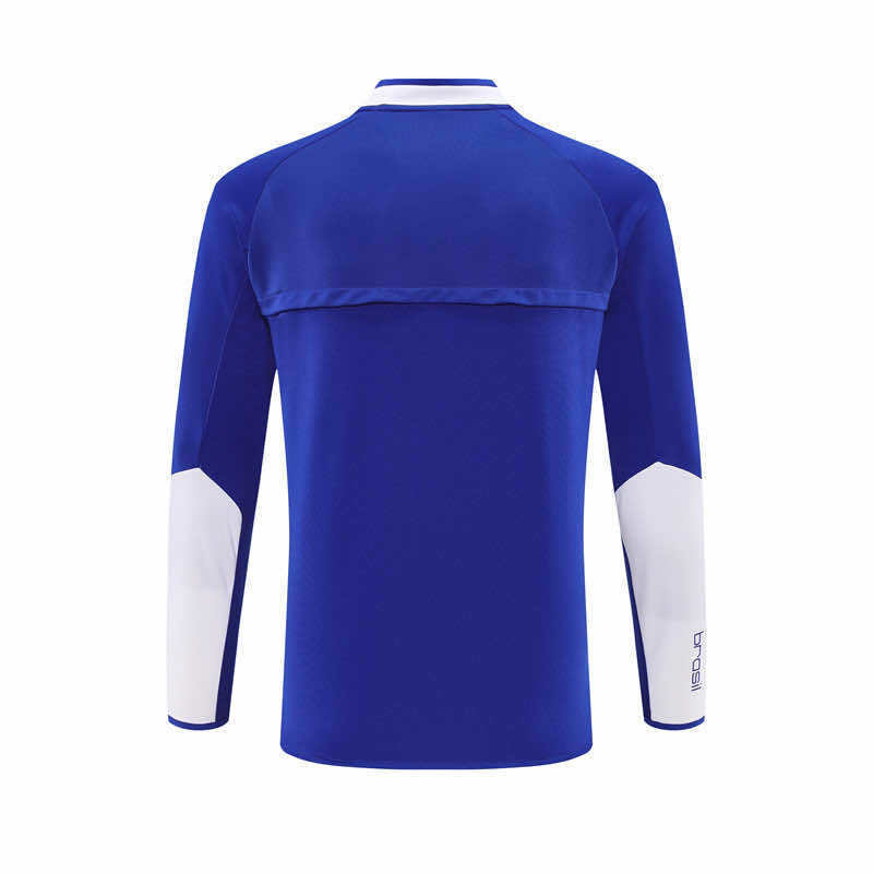 2002 season Brazil blue Half pull training suit