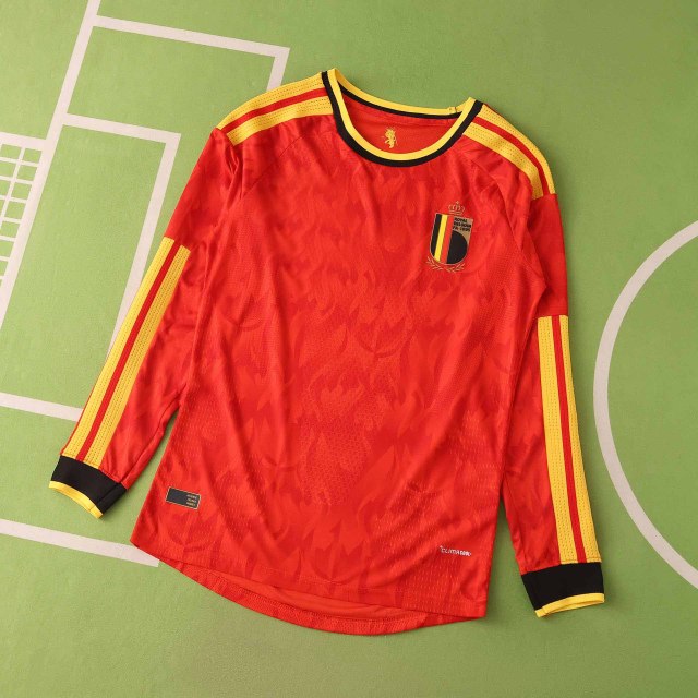 2026 FIFA World Cup Belgium home Long sleeved Player version