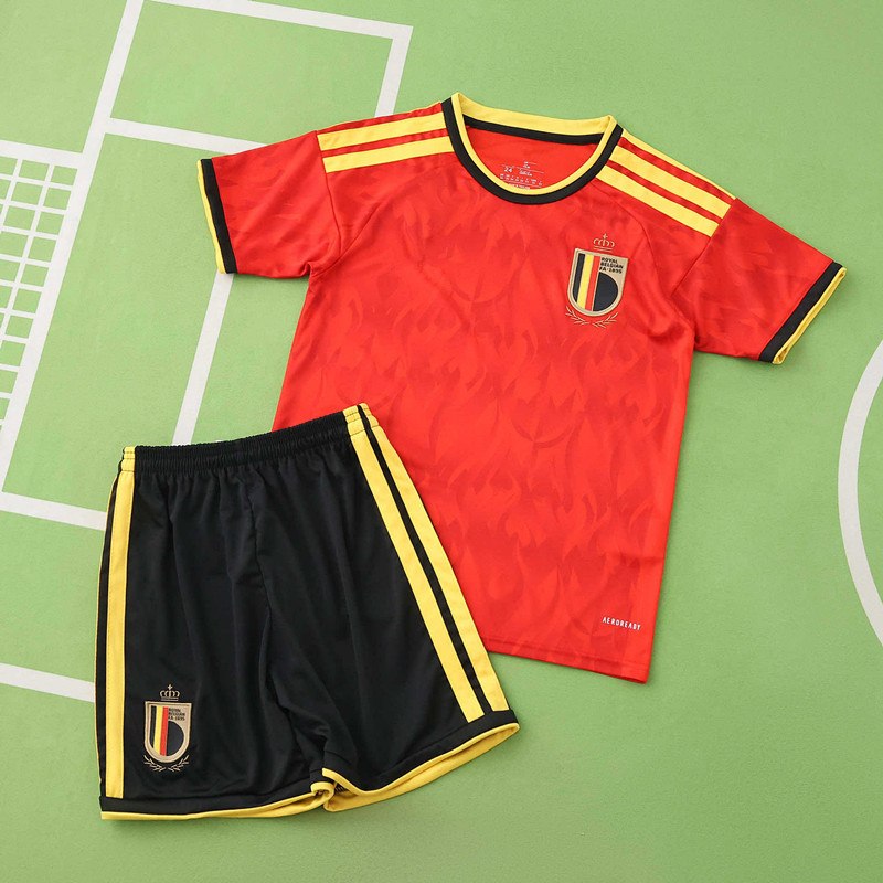 2026 FIFA World Cup Belgium home Kids kit