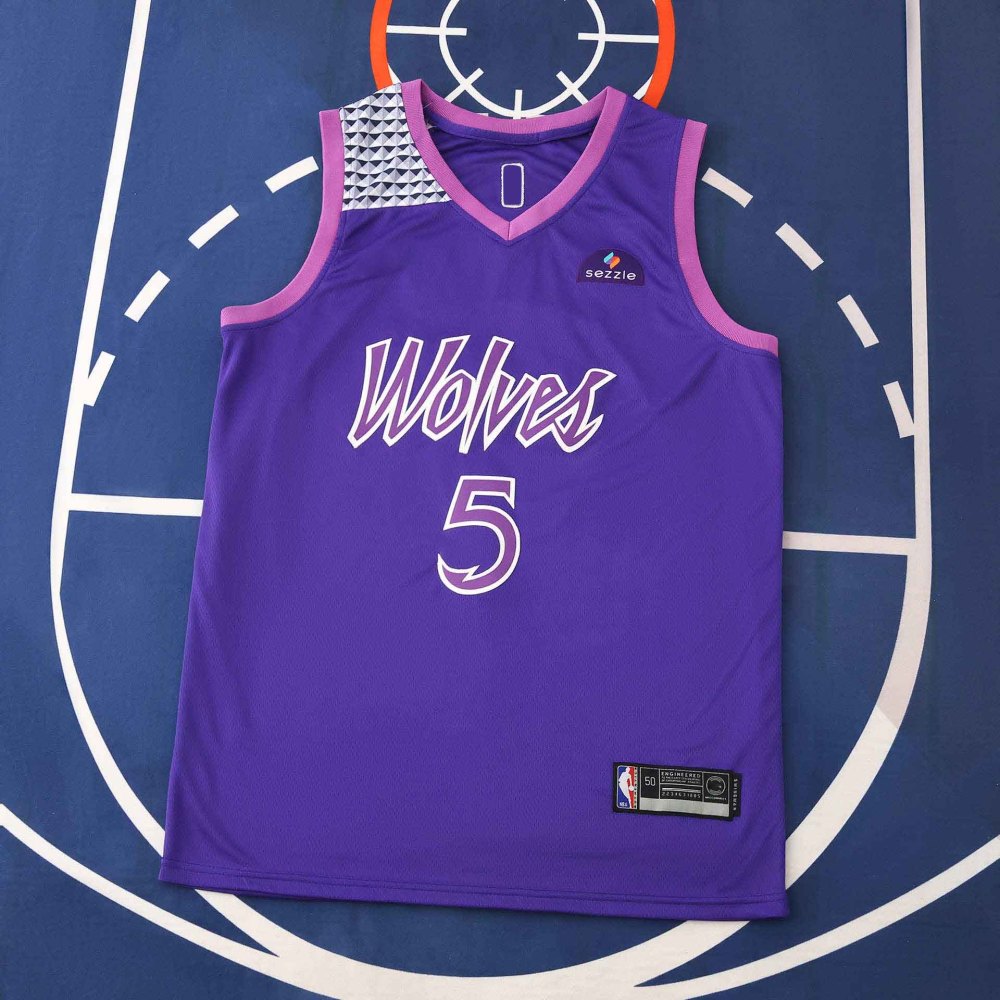 2025-26 NBA Minnesota Timberwolves Purple 5#EDWARDS
