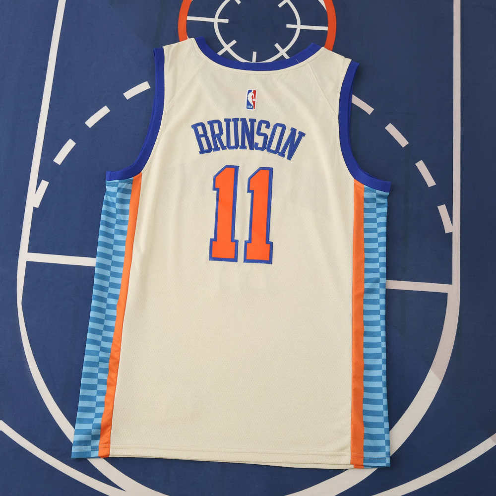 2025-26 NBA New York Knicks beige 11#BRUNSON
