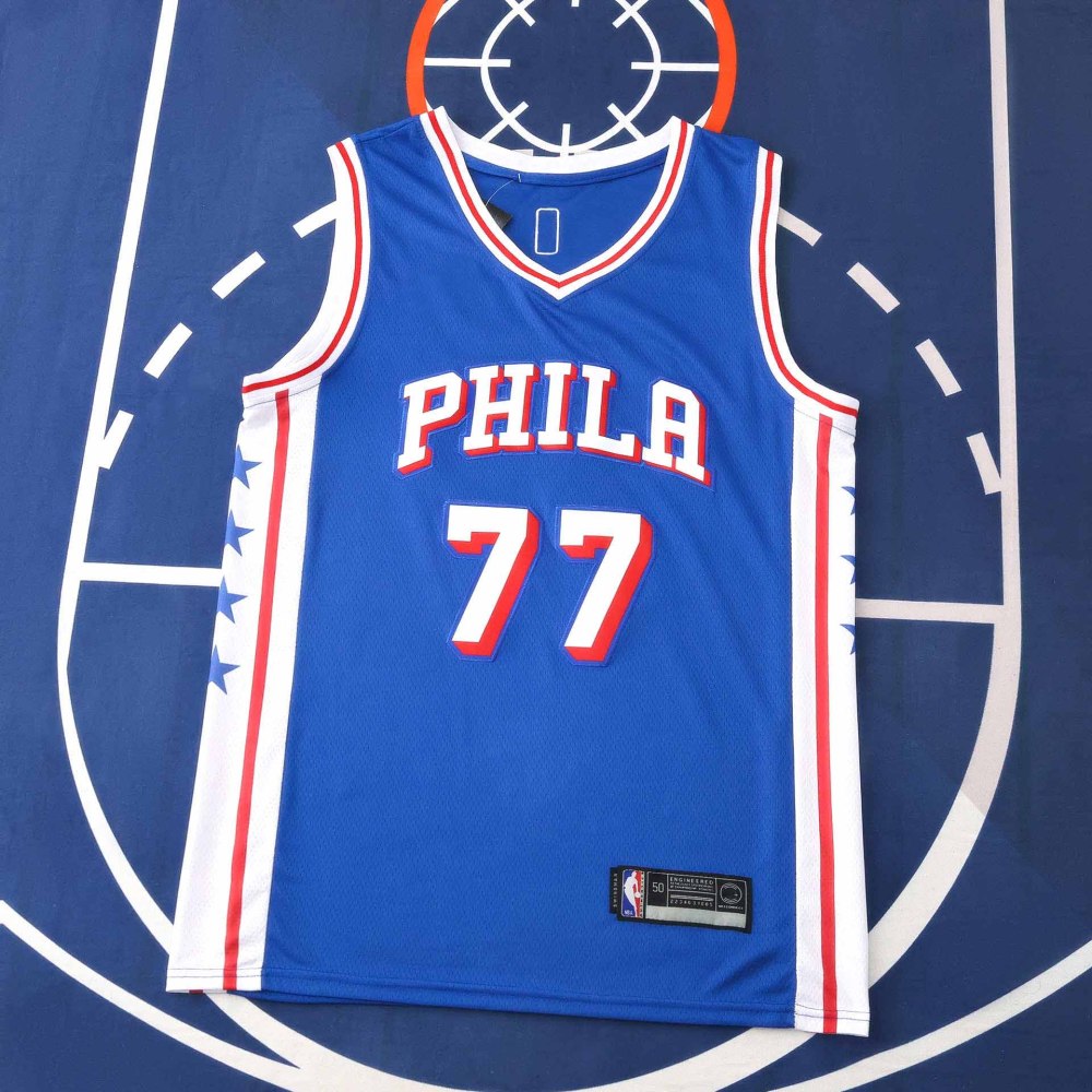 2025-26 NBA  Philadelphia 76ers blue 77#EDGECOMBE