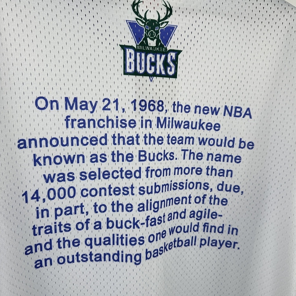 25-26 NBA Milwaukee Bucks Retro short sleeved shirt