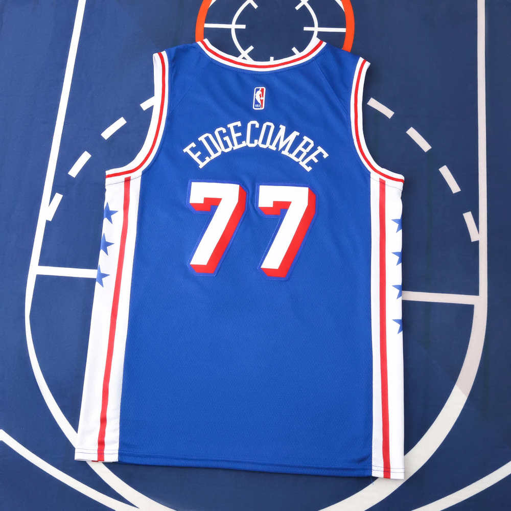 2025-26 NBA  Philadelphia 76ers blue 77#EDGECOMBE