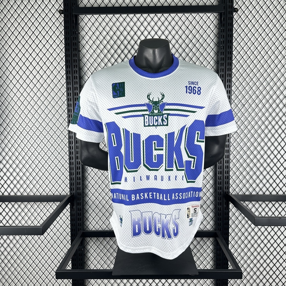 25-26 NBA Milwaukee Bucks Retro short sleeved shirt