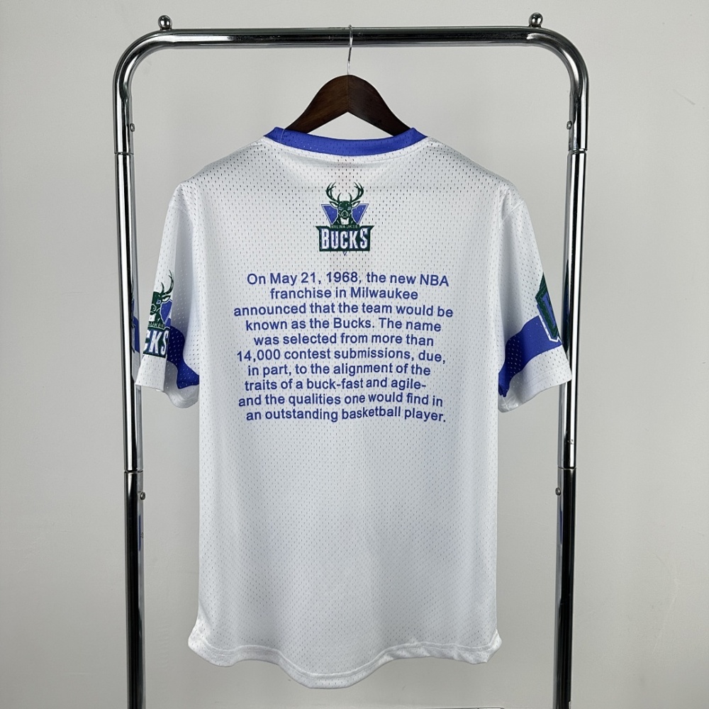 25-26 NBA Milwaukee Bucks Retro short sleeved shirt