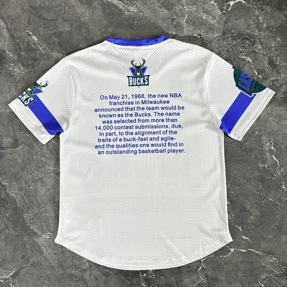 25-26 NBA Milwaukee Bucks Retro short sleeved shirt