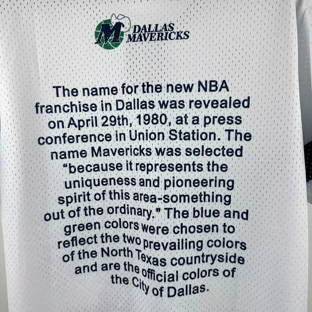 25-26 NBA Dallas Mavericks Retro short sleeved shirt
