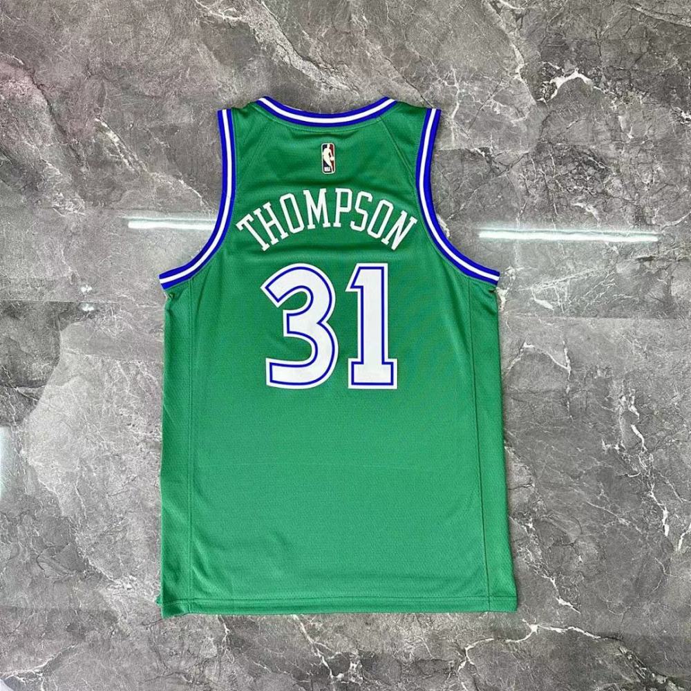 25-26 NBA Dallas Mavericks Retro green 31-THOMPSON