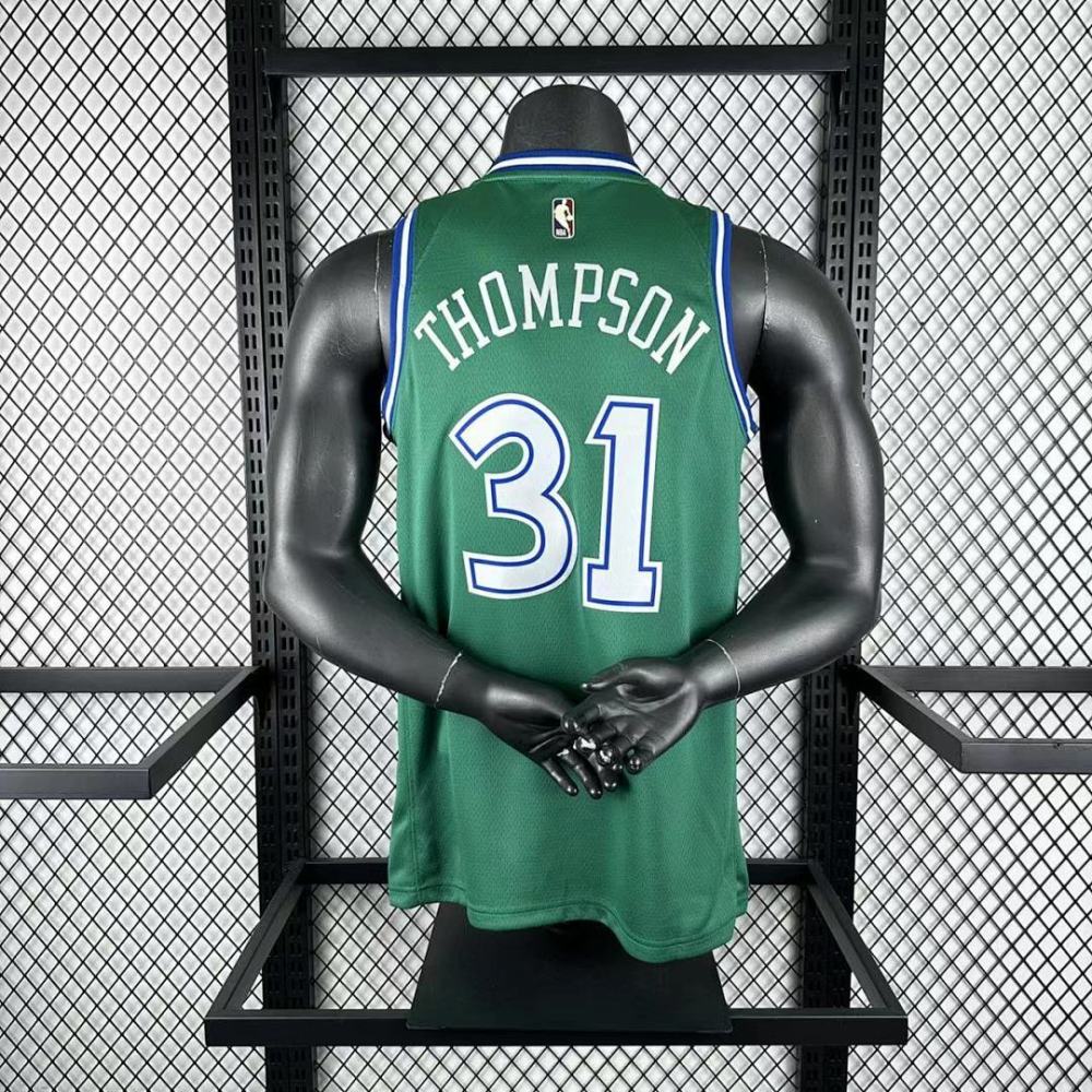 25-26 NBA Dallas Mavericks Retro green 31-THOMPSON