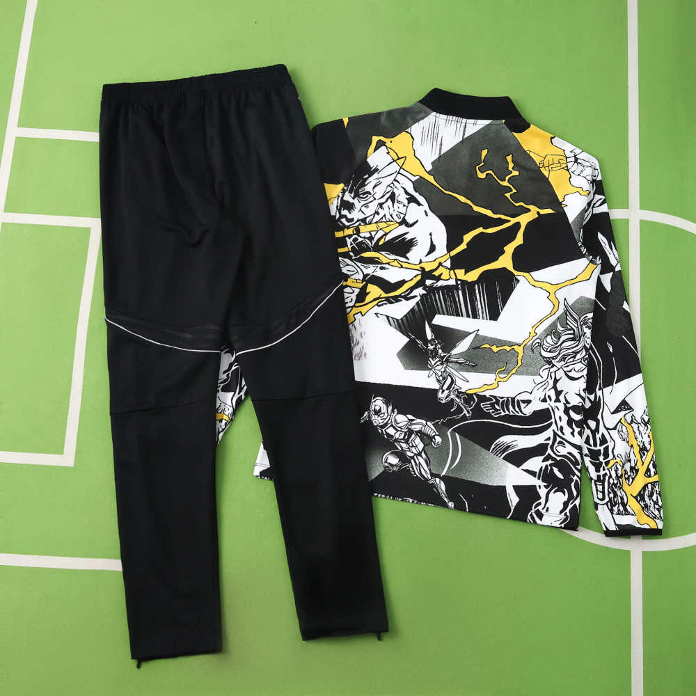 2526 season Real Madrid CF Marvel Black Half pull training suit