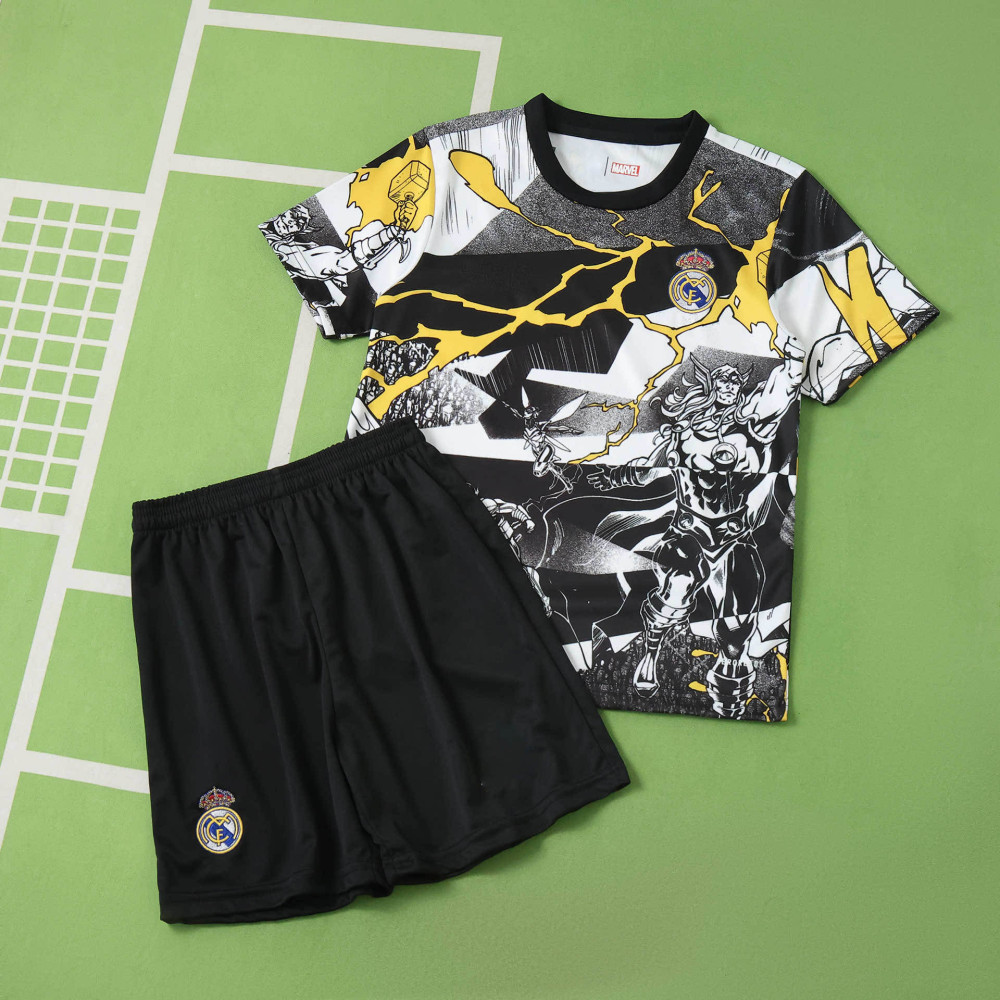 2526 season Real Madrid CF Marvel White Concept Kids kit