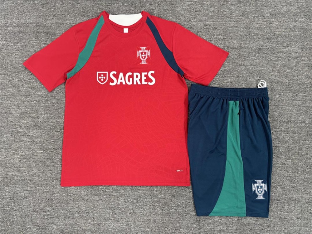 2026 FIFA World Cup Portugal Training clothes suit Short sleeve Fan version