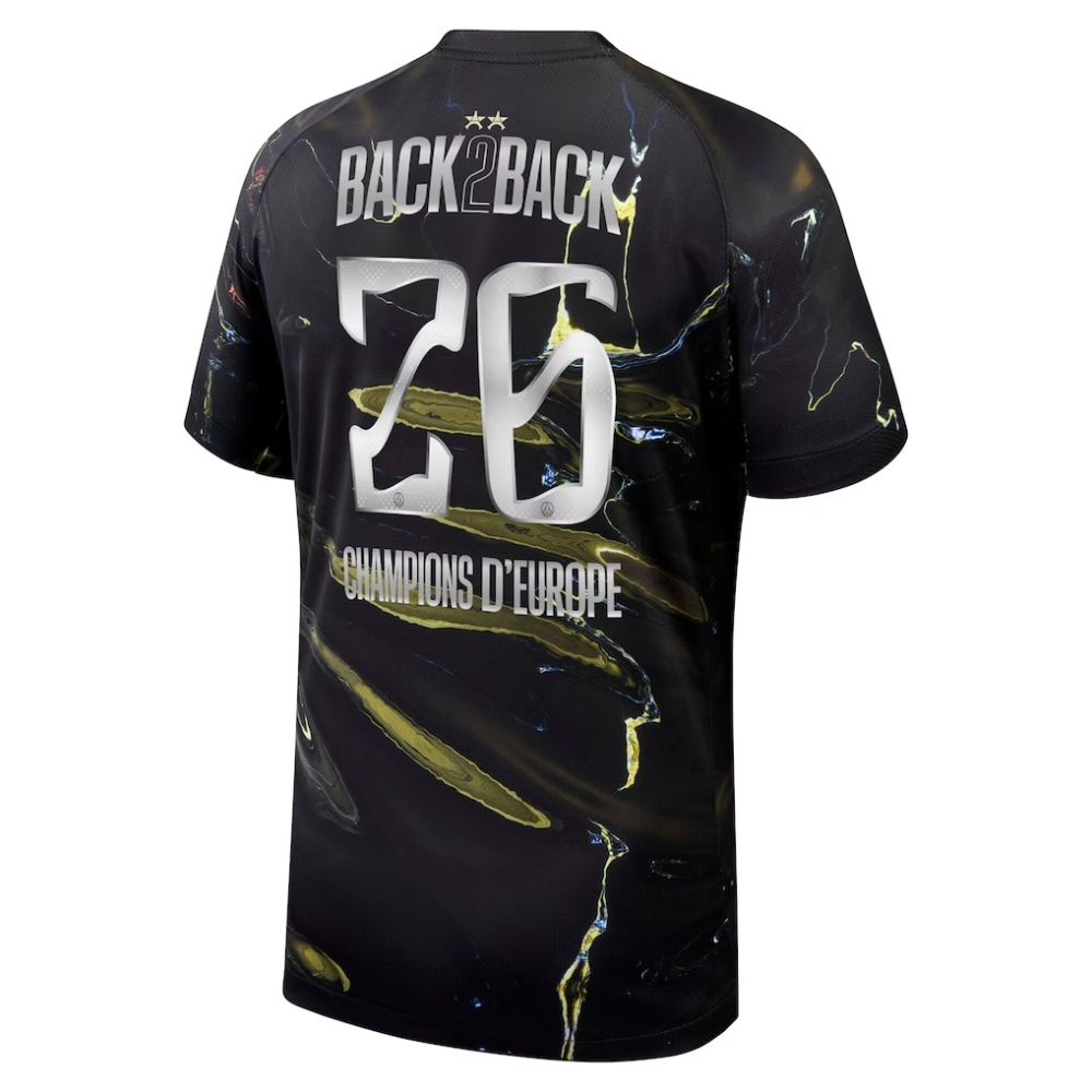 2526 season Paris Saint-Germain F.C.  Night Edition Special Edition Stadium Shirt 2025-26 - Champions of Europe 2026 Print