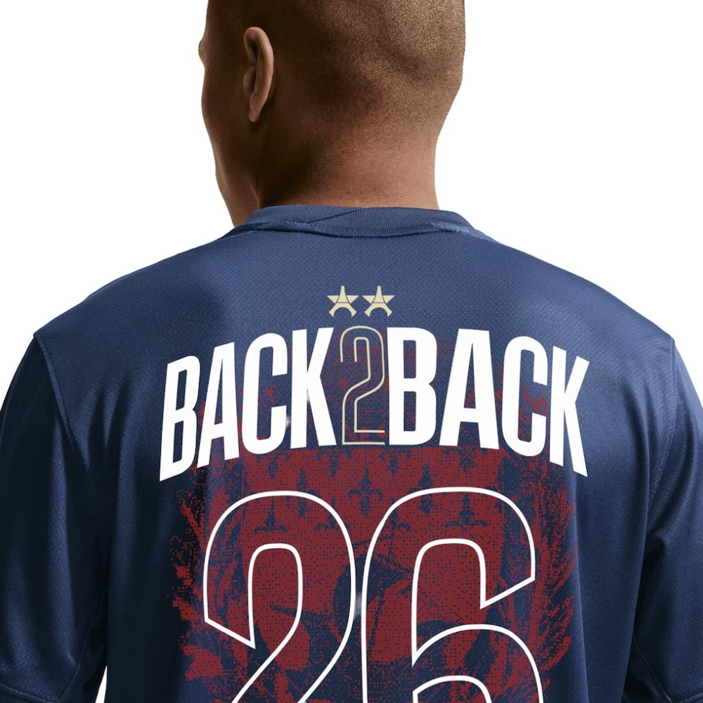 2526 season Paris Saint-Germain F.C. Home Stadium Shirt 2025-26 - Champions of Europe 2026 Print