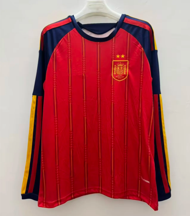 2026 FIFA World Cup Spain home Long sleeve Fan version two star